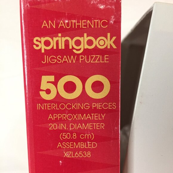 SPRINGBOK Nutcrackers Christmas Collection 500 pc Jigsaw Puzzle Hallmark Round - Picture 3 of 5